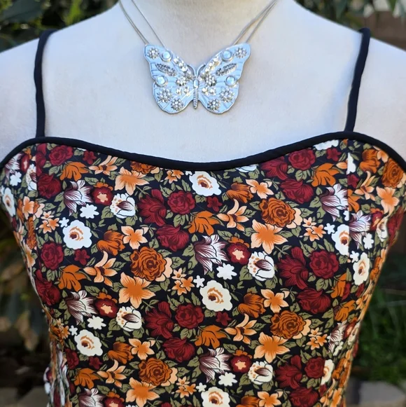 Lucky Bird Vintage Floral Maxi Colorful Sundress - Picture 3 of 9